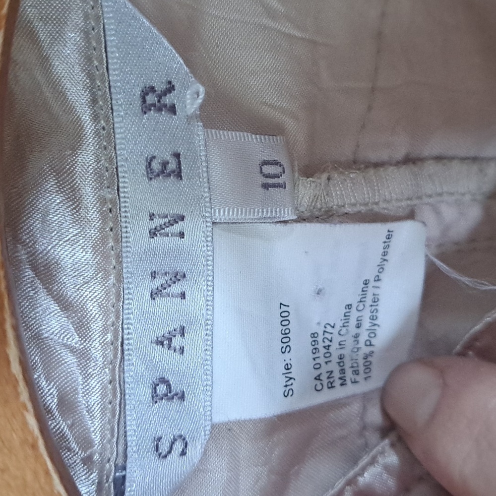 Spanner Stylish Cream Lightweight Sheen Zip Up Bomber Jacket with Pockets Shiny - Picture 5 of 11